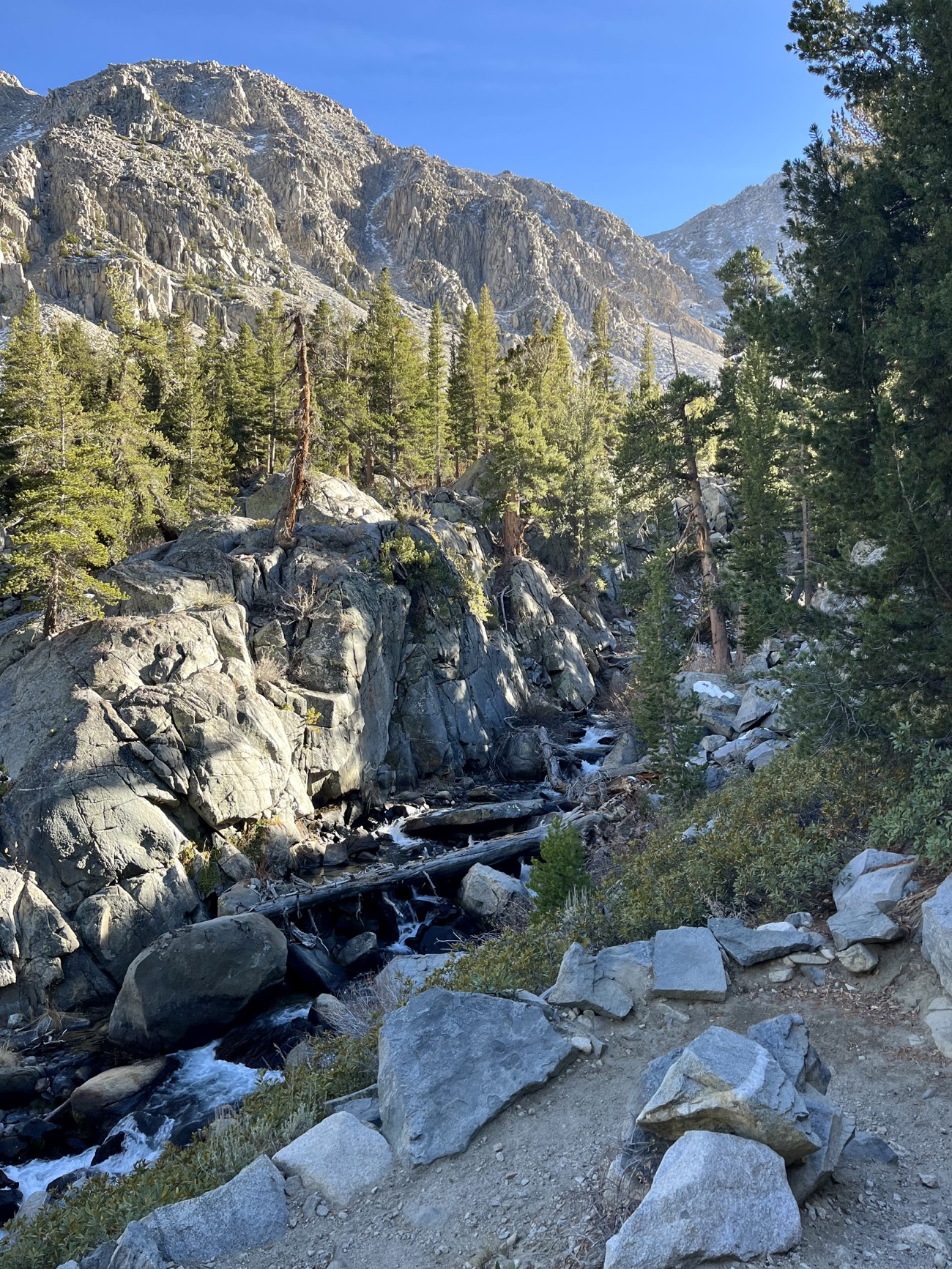 First Falls on the descent from the Big Pine Lakes Trail