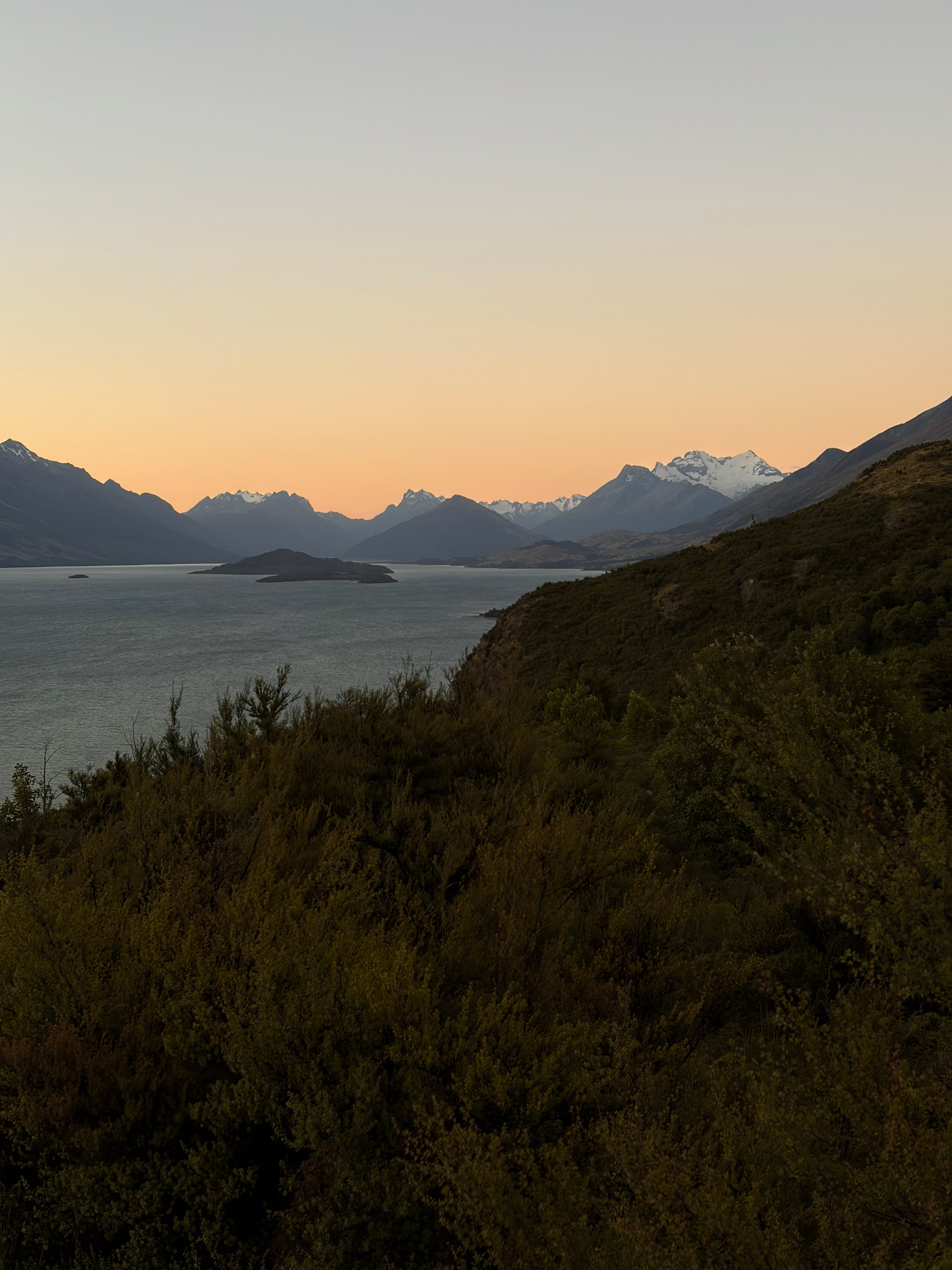 Sunset from Bennett's Bluff Lookout near Queenstown